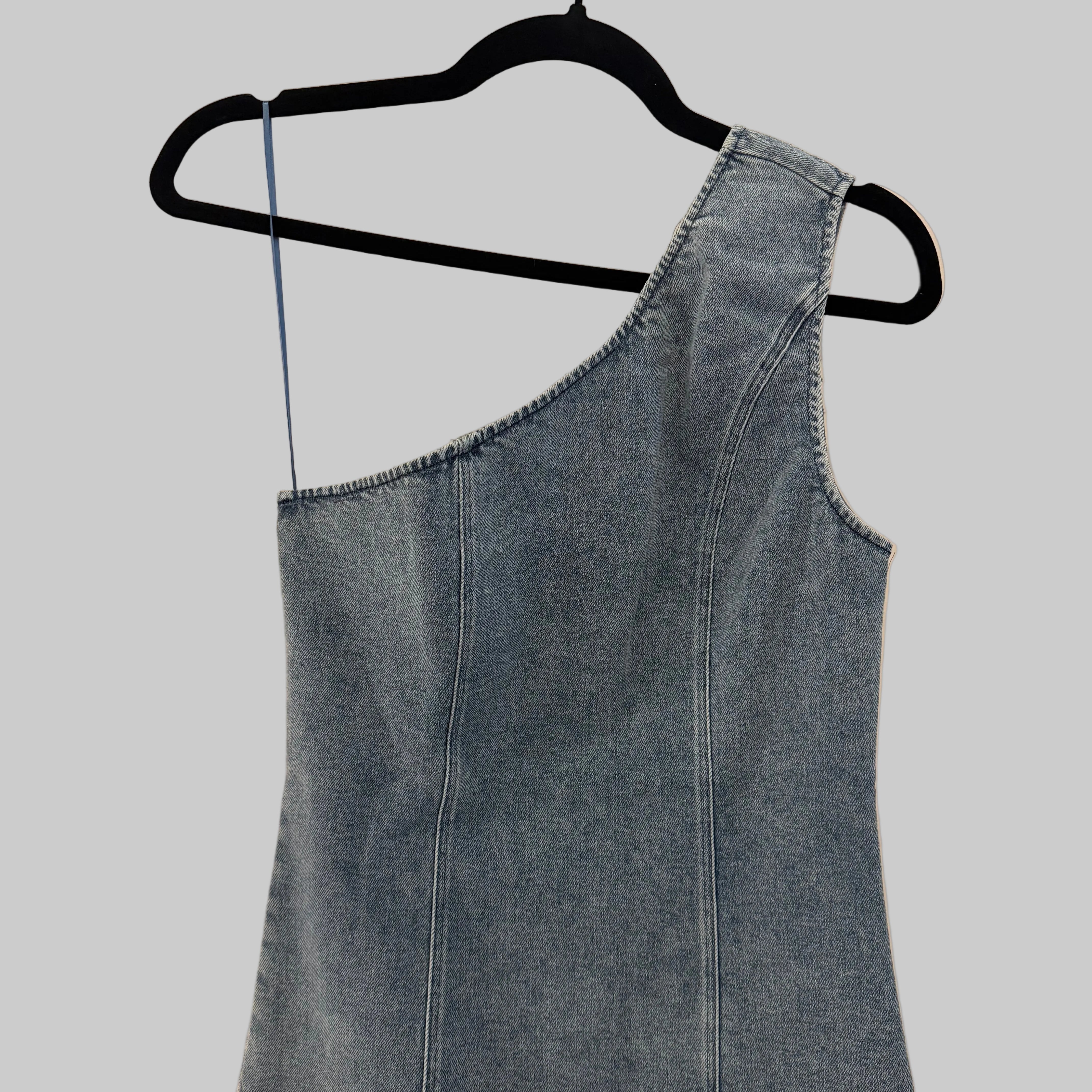 YAZ. Luna Denim One Shoulder Top
