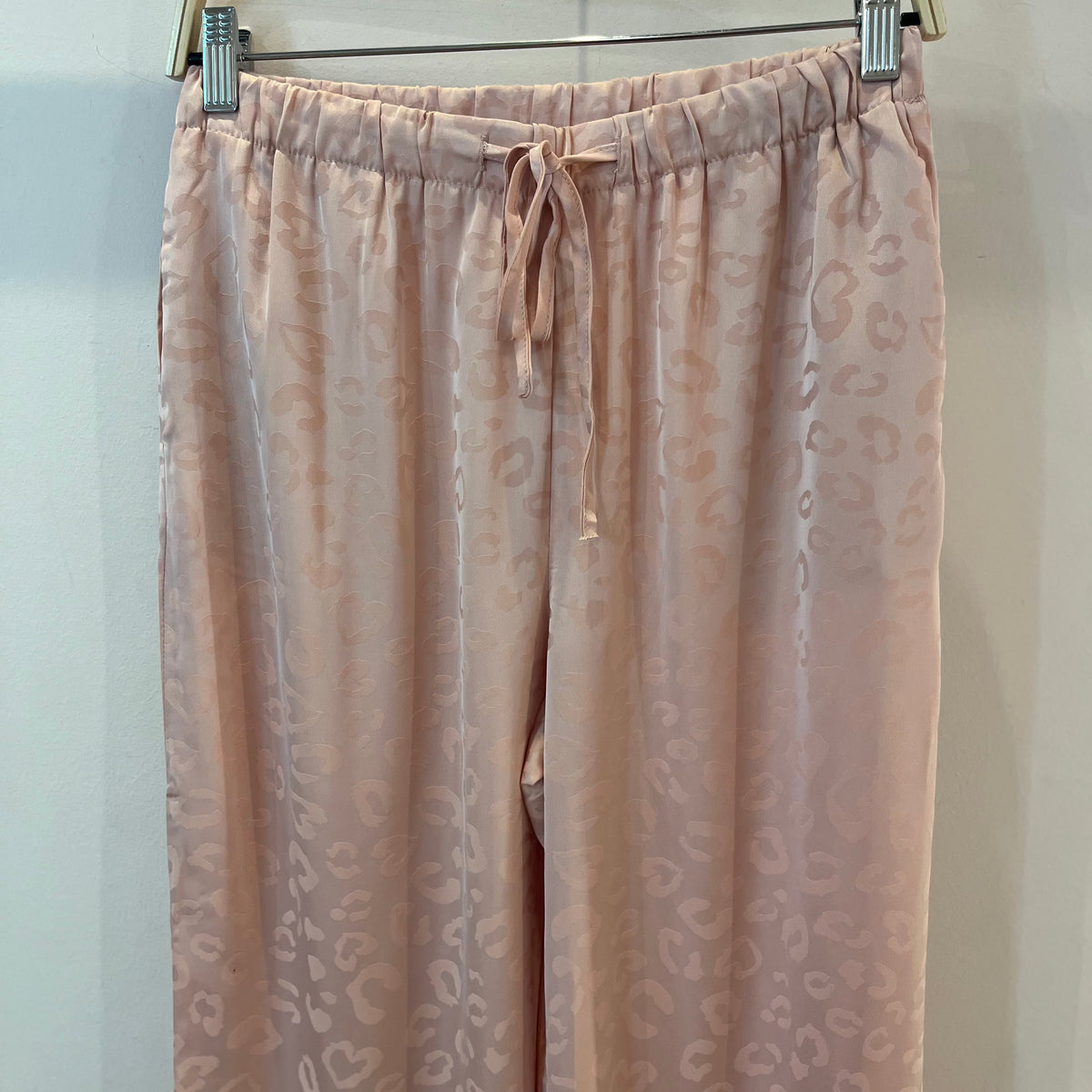 GOLDEN Domino Leopard Print Wide-leg Drawstring Pants by GOLDEN