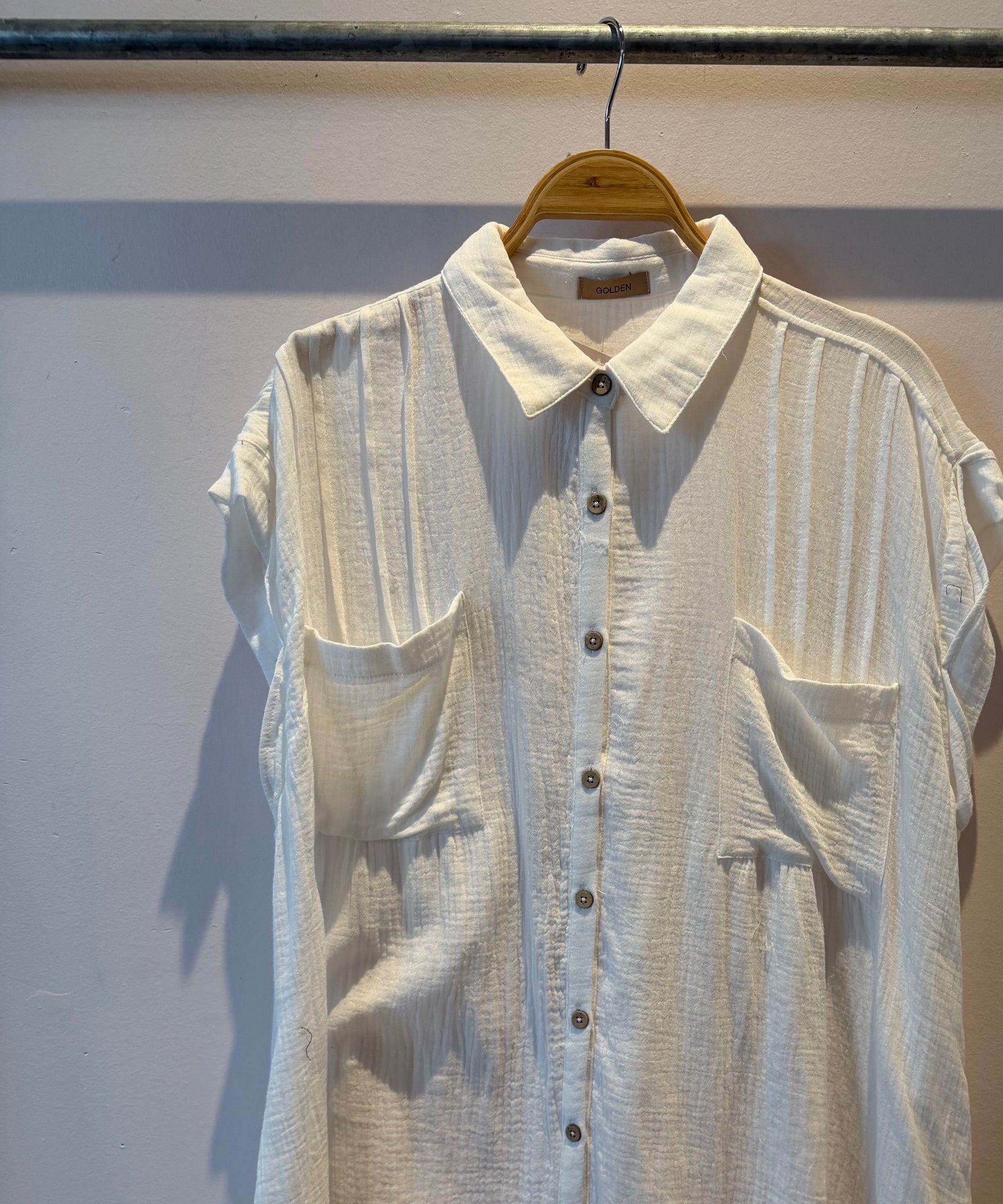 GOLDEN Fenna Woven Mini Dress