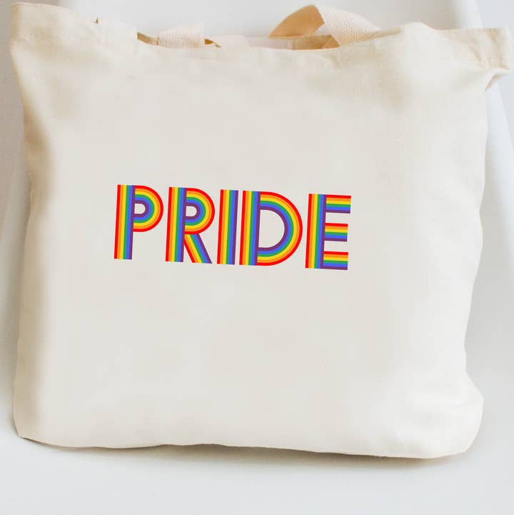 Petitrue Pride Minimalist Tote Bag Canvas LGBTQ