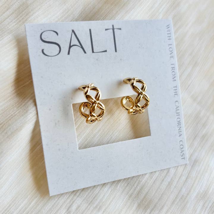 SALT by Sarah Curtis Criss-Cross Hoop Earrings