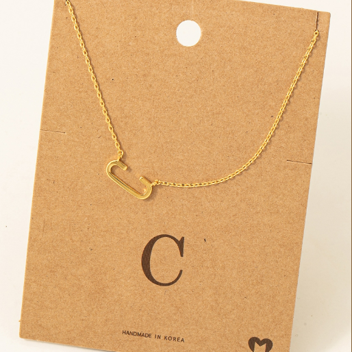 GOLDEN Astrid Initial Necklace Gold by GOLDEN