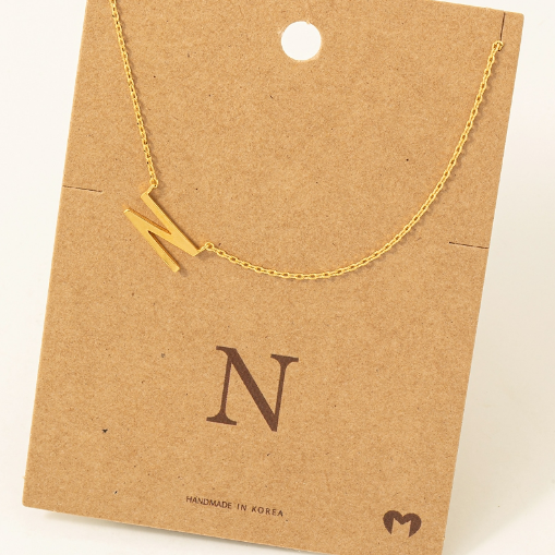 GOLDEN Astrid Initial Necklace Gold by GOLDEN