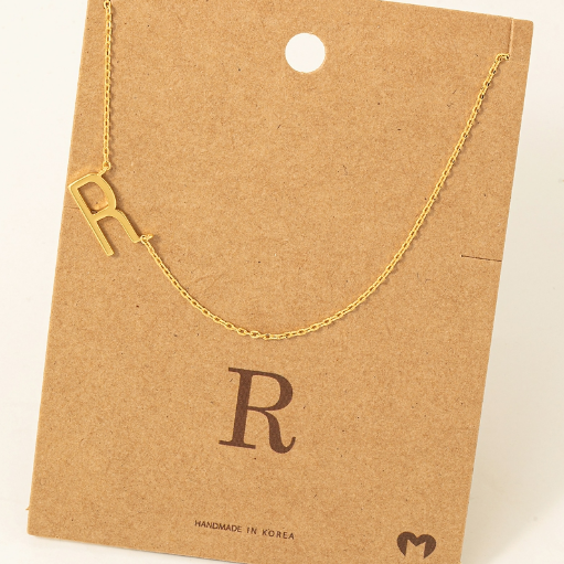 GOLDEN Astrid Initial Necklace Gold by GOLDEN