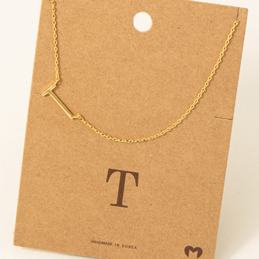 GOLDEN Astrid Initial Necklace Gold by GOLDEN
