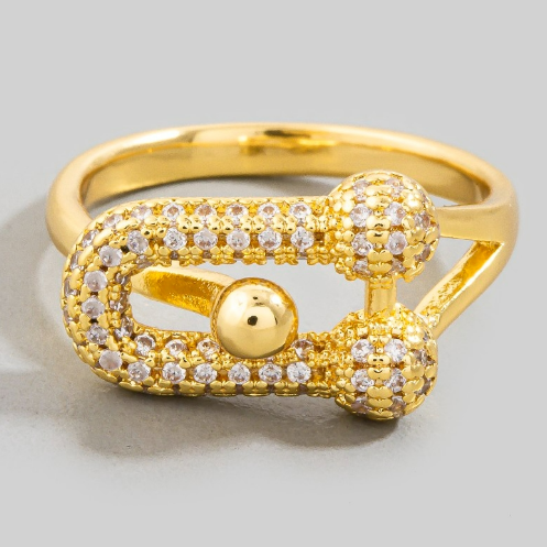 YAZ. Abstract Ornate Art Ring by YAZ.