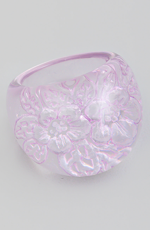 YAZ. Klear Inner Design Chunky RIng Light Pink