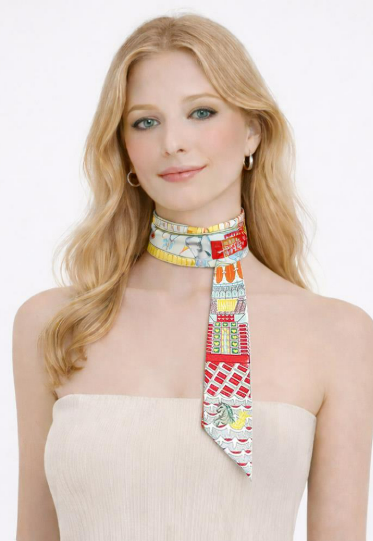 YAZ. Story Tiles Skinny Scarf