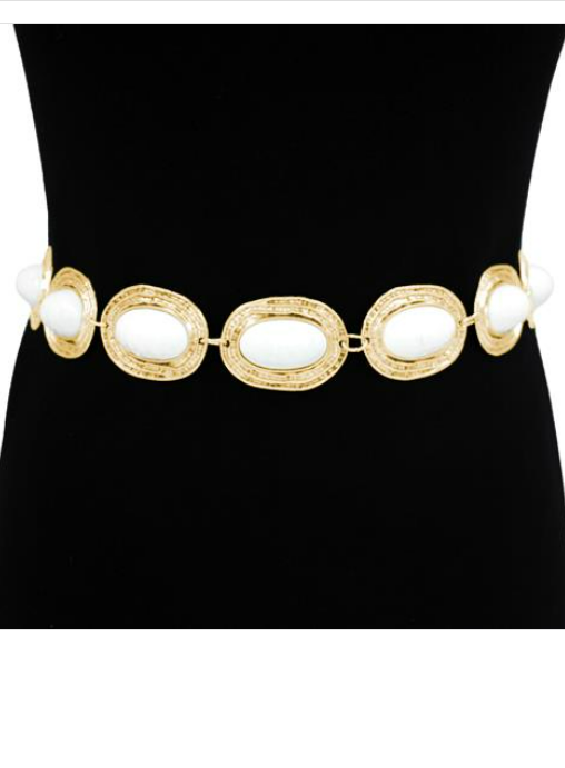 YAZ. Resin Oval Link Chain Belt