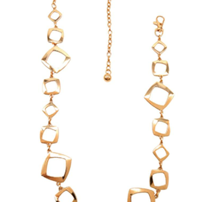 YAZ. Metal Square Chain Belt by YAZ.