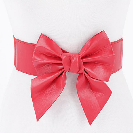 YAZ. Vegan Leather Bow Belt by YAZ.