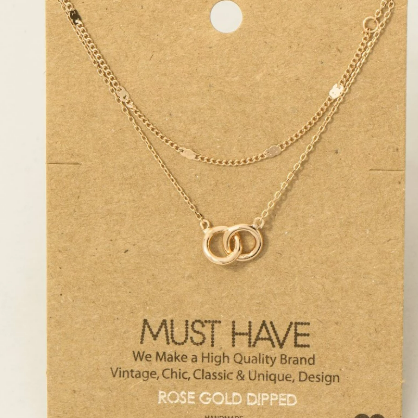 GOLDEN Layered Chain Link Charm Necklace by GOLDEN