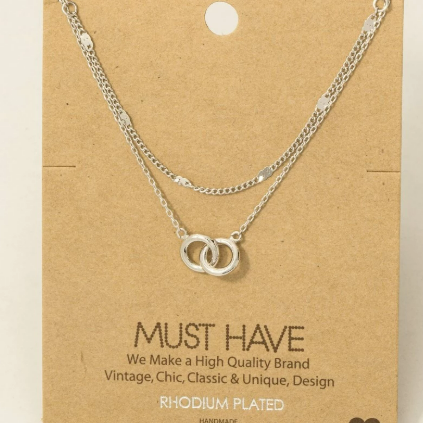 GOLDEN Layered Chain Link Charm Necklace by GOLDEN