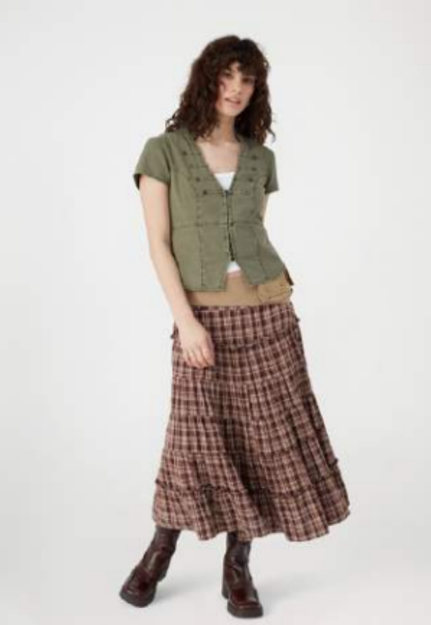 BDG Ella Tiered Skirt
