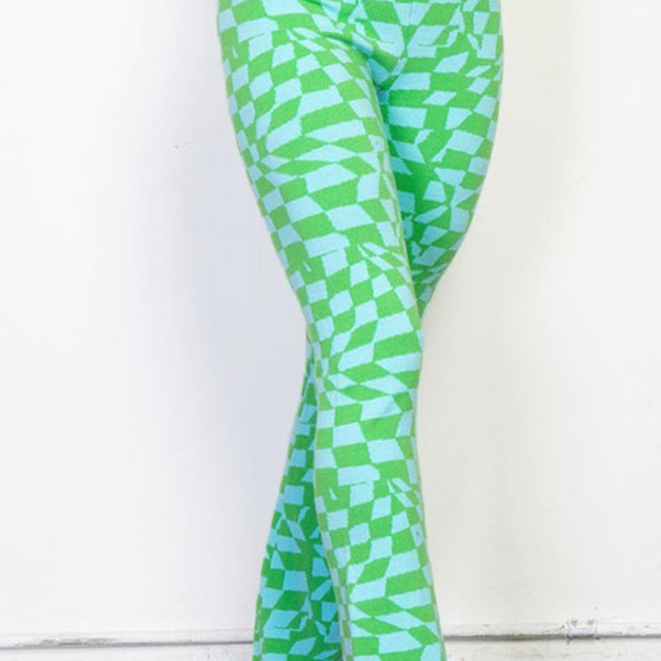YAZ. Checker Board Patterned Knit Sweater Pants