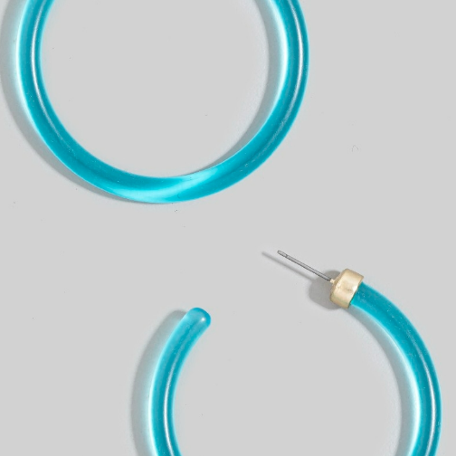 YAZ. Iridescent Tinted Hoops in Cadillac by YAZ.