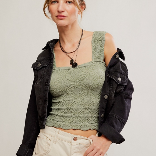 Free People Love Letter Cami Forest Run