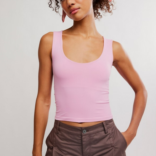 Free People Clean Lines Muscle Cami Orchid Smoke