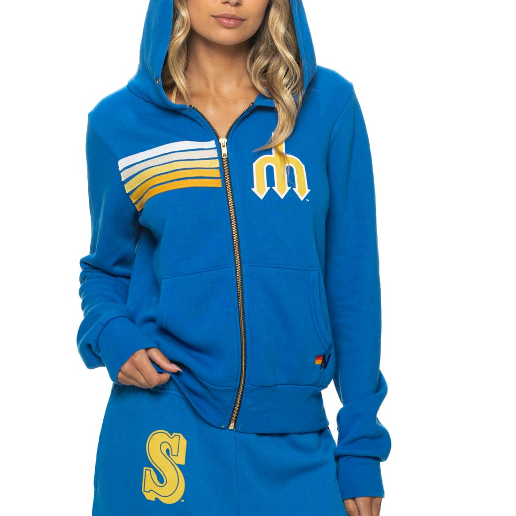 Aviator Nation Seattle Mariners 2026 Zip Hoodie Adventure Blue