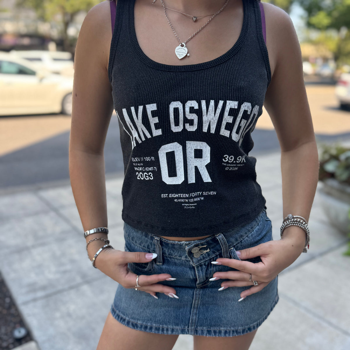 The Laundry Room Lake Oswego Rib Tank Black
