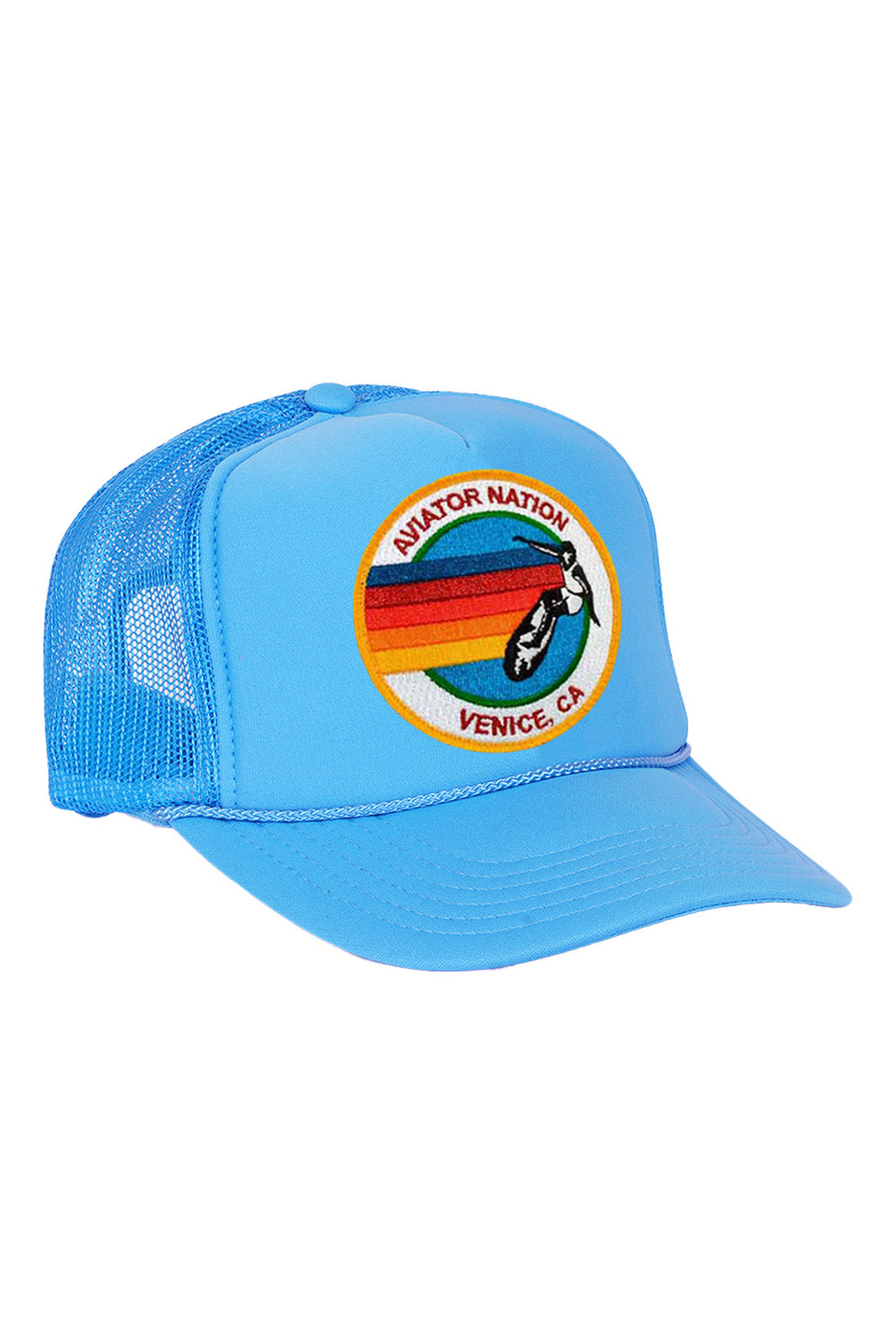Aviator Nation Signature Vintage Low Rise Trucker Neon Blue