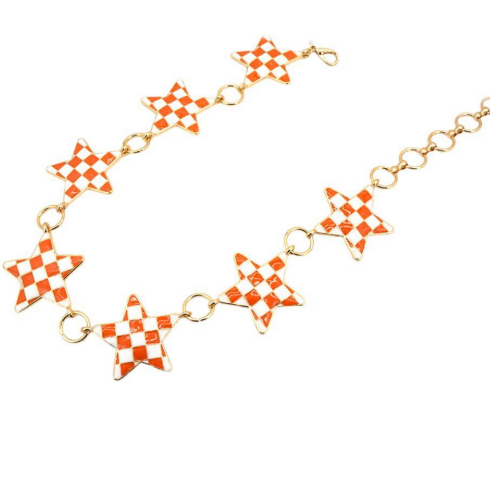 YAZ. Checkered Star Chain Belt