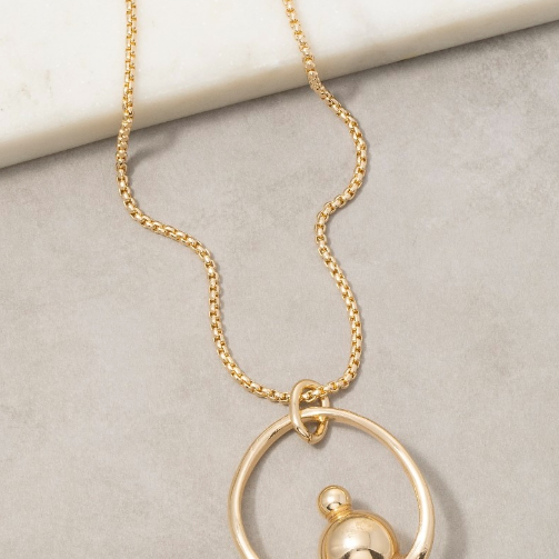 YAZ. Organic Abstract Pendant Necklace