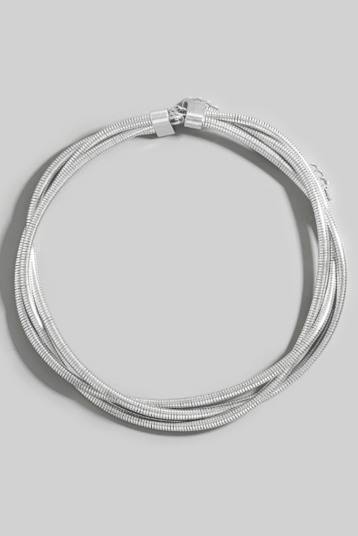 YAZ. Sovereign Intertwined Cord Choker in Echo