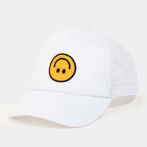 YAZ. Upside Down Smiley Face Cap