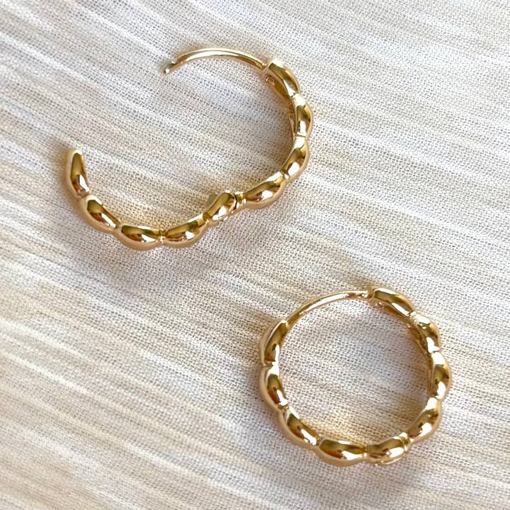 SALT by Sarah Curtis Wavy Hoop Earrings