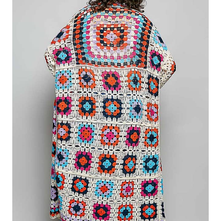 Pol Clothing Long Sleeve Various Colors Crochet Cardigan by Pol Clothing