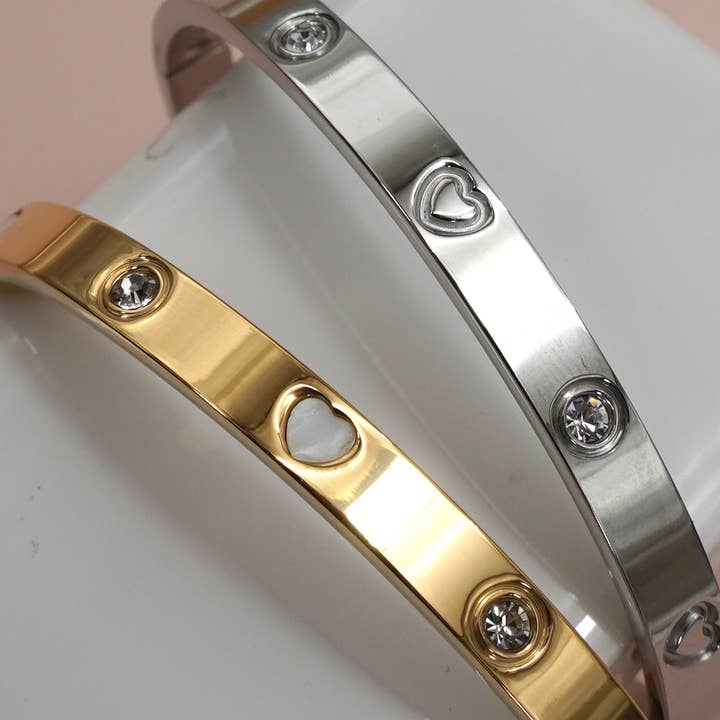 JOSSLYN by Wall to Wall 18K Non-Tarnish Waterproof Stainless Steel Bangle - 40B5156