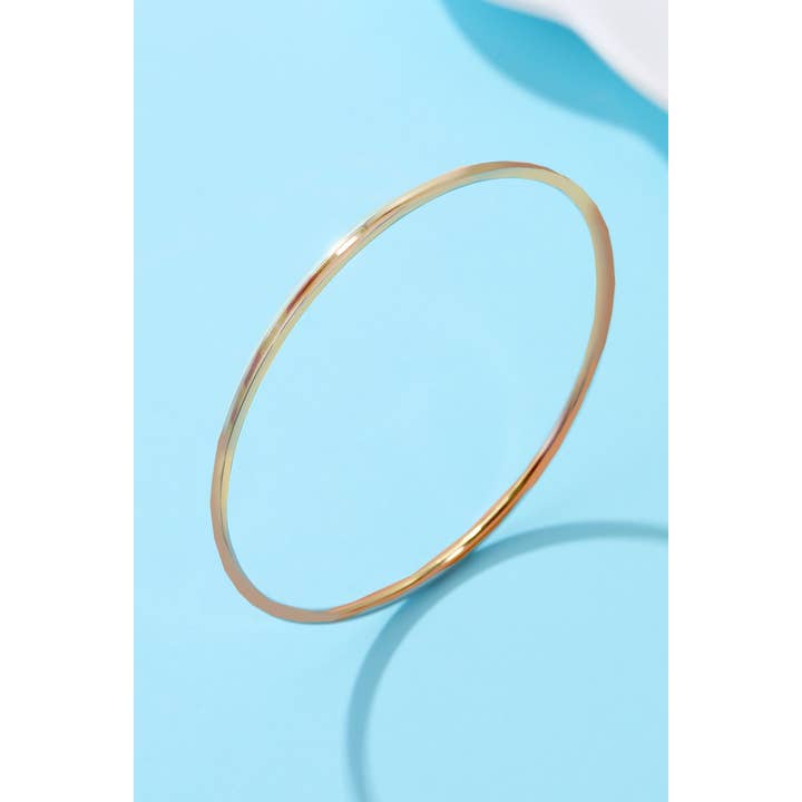 JOSSLYN by Wall to Wall 18K Non-Tarnish Waterproof Stainless Steel Bangle |40B5237 by GOLDEN