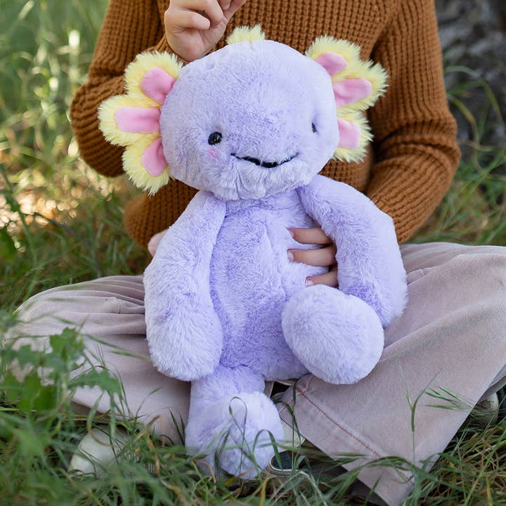 World Softest Plush Lushee 16 Inch - Lilac Axolotl by Beverly Hills Teddy Bear Company