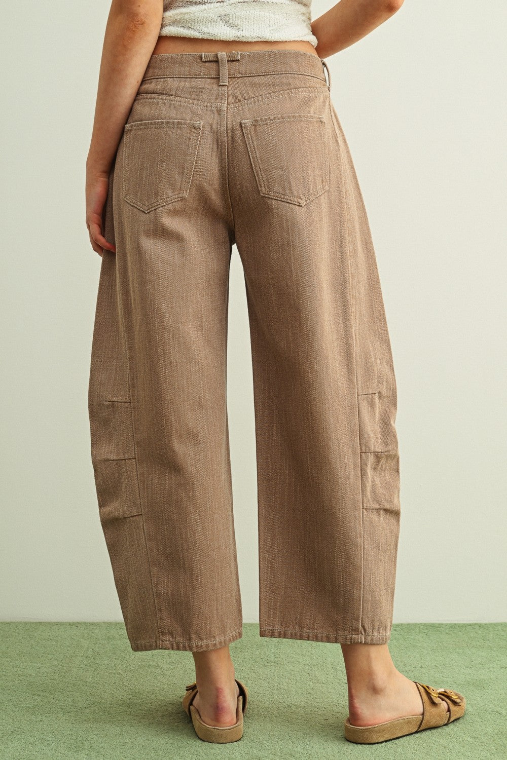 SJG Beeba Everyday Relaxed Barrel Pants in Mocha by SJG