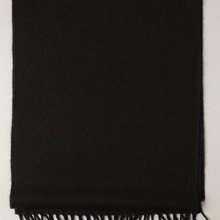 Fashion City Softer Than Cashmere Solid Muffler Scarf - Black
