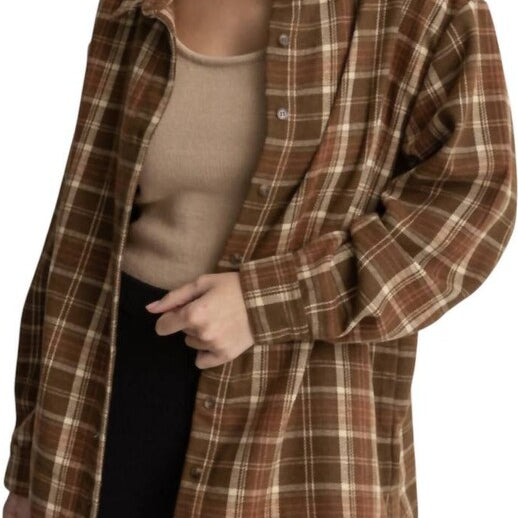 Rhythm Flannel Oversized Shirt by Rhythm