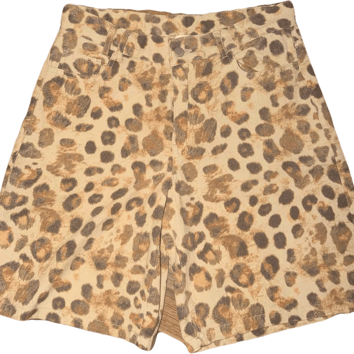YAZ. Maiya Leopard Colossus Jorts by YAZ.