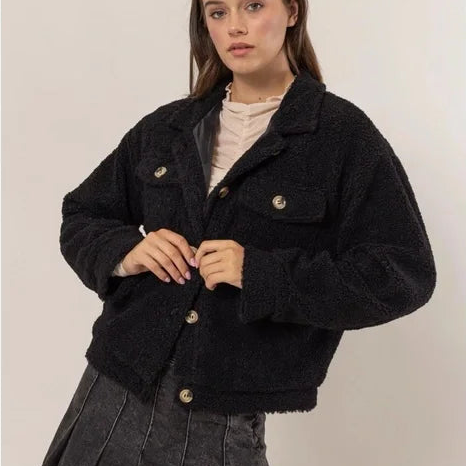 HYFVE Sherpa Button-Front Jacket by HYFVE