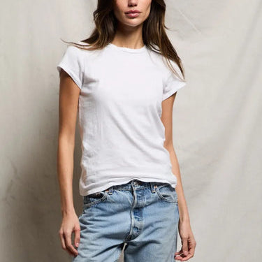 perfectwhitetee Sheryl Recycled Cotton Baby Tee White