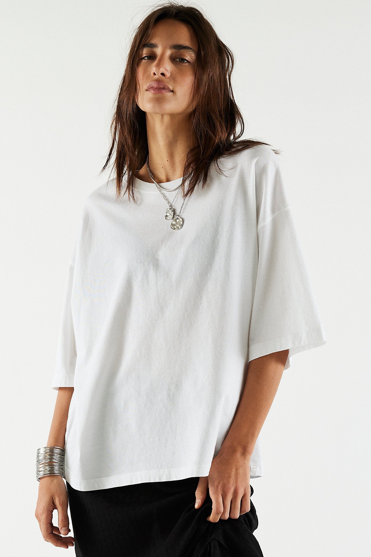 Free People WTF Perfect Oversized Tee - White