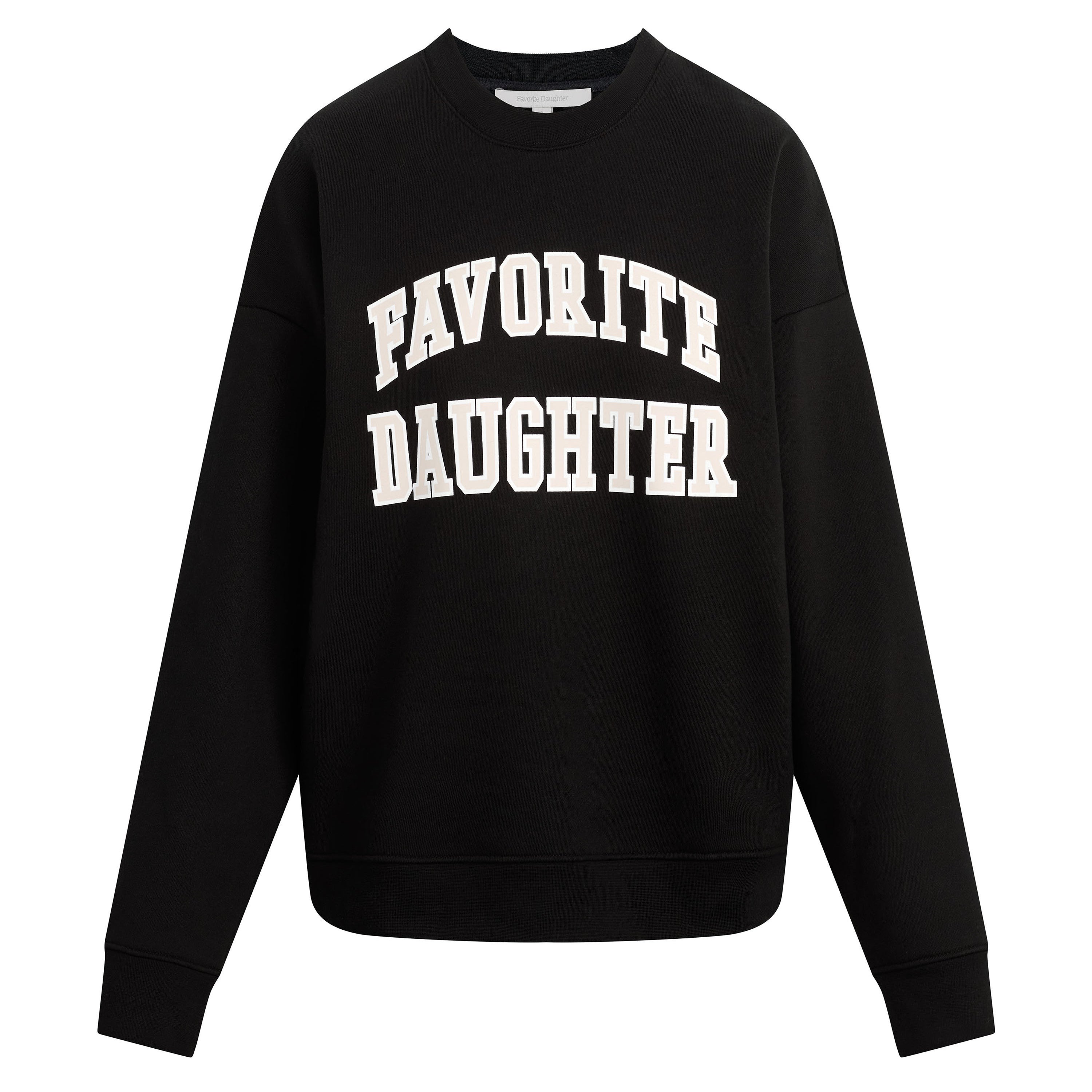Favorite Daughter Collegiate Sweatshirt Black Pale Pink