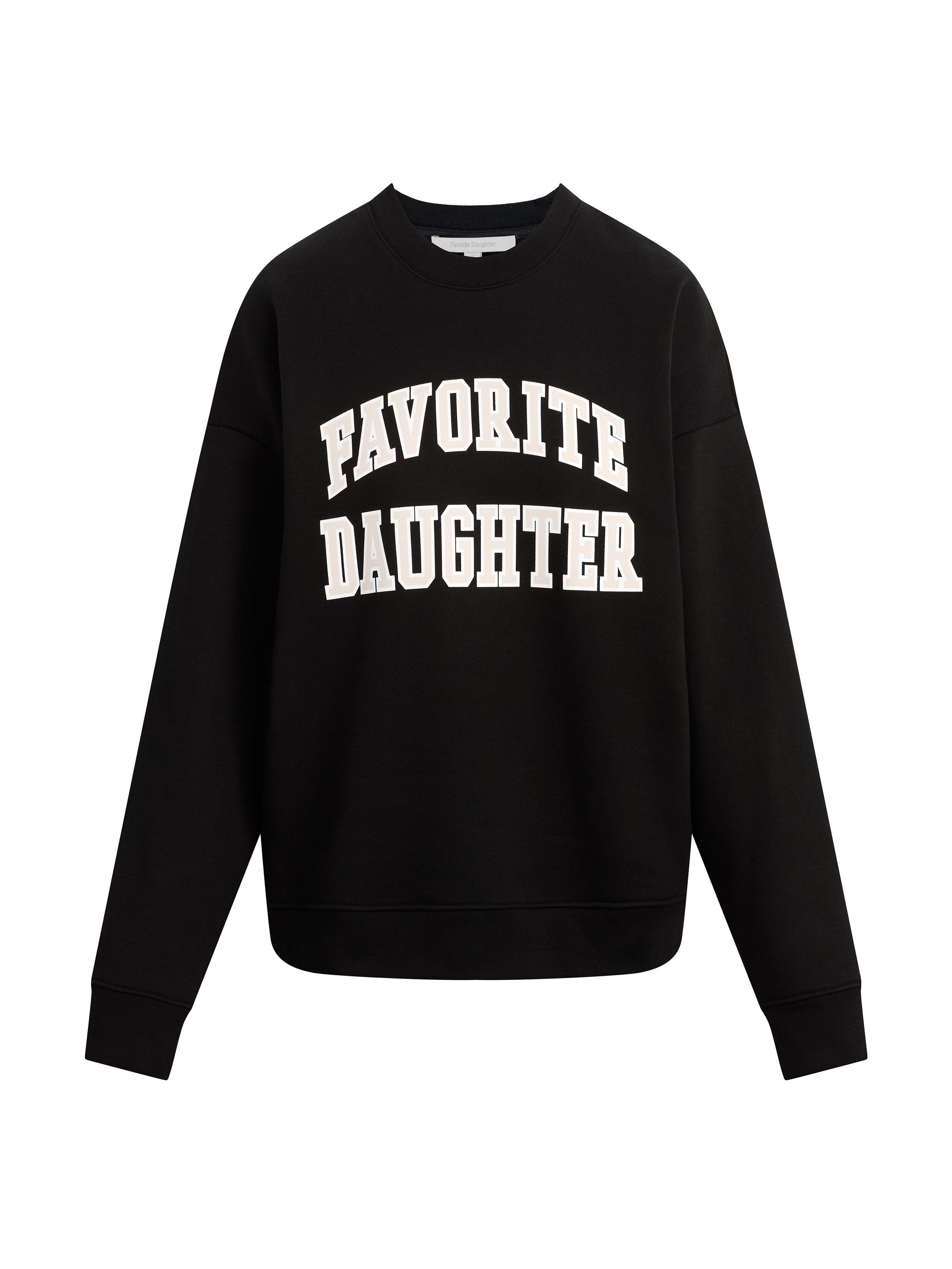 Favorite Daughter Collegiate Sweatshirt Black Pale Pink