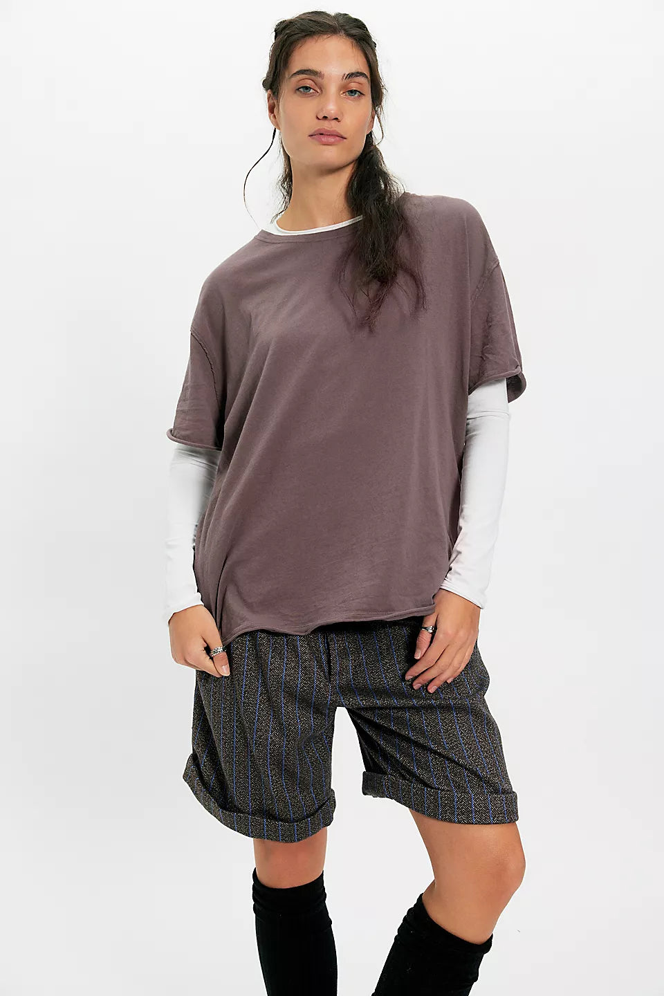 Free People Nina Tee Mochaccino