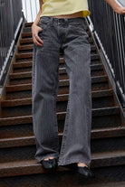 BDG Kayla Pinstripe Jeans in Black by BDG