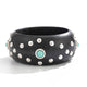 Dipped Shop Punk Style Studded Wooden Wide Bracelet by Dipped Shop