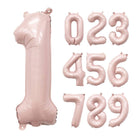 Ellie's Party Supply Mylar Barely Blush Number Balloons - 32"