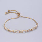 Aim Eternal 24K Gold Filled Bracelet with Clear Baguette Cubic Zirconia