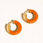 Flanerie by MAIQ Odessa 18K Gold Vintage Enamel Hoop Earrings by Flanerie by MAIQ
