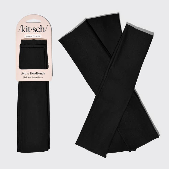 Kitsch Recycled Fabric Active Headbands 3pc Set